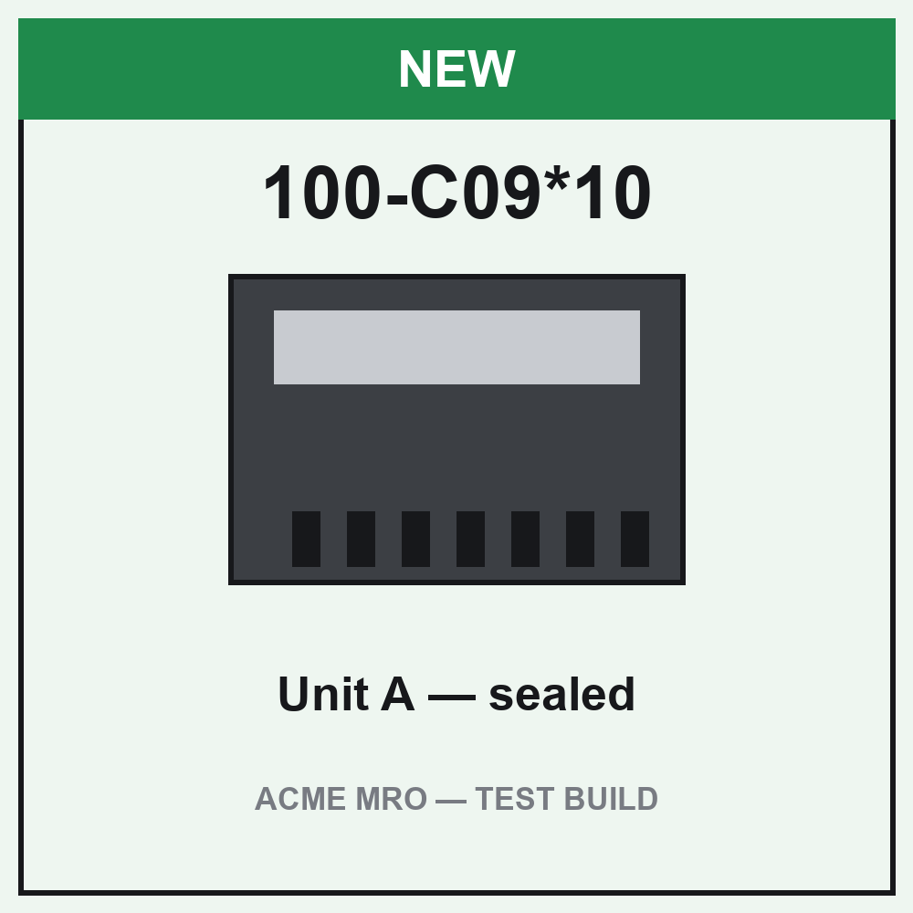 100-C09*10 Unit A — sealed