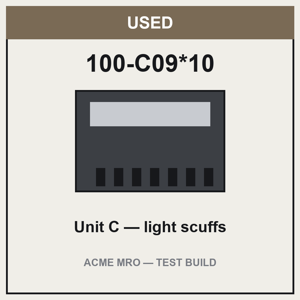 100-C09*10 Unit C — light scuffs