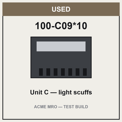 100-C09*10 Unit C — light scuffs